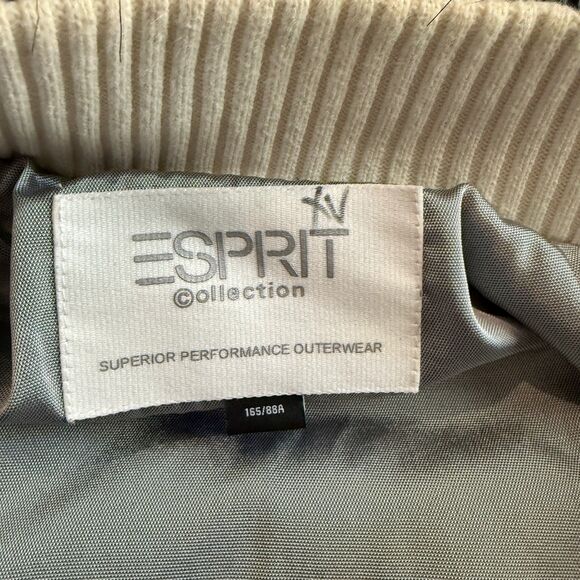 Y2K Cream Cropped Puffer Jacket Faux Fur Hood 2000s Bimbo Mob Wife Winter Trend - Picture 8 of 8